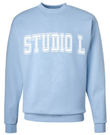 Crewneck Blue Puff Varsity sweatshirt – StudioL/takeitpersonal