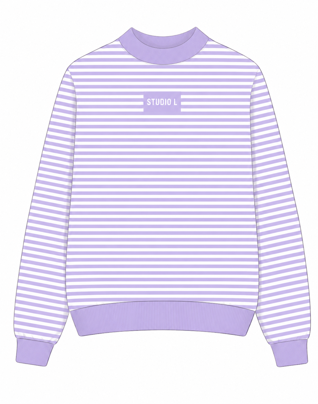 Striped Mock Neck