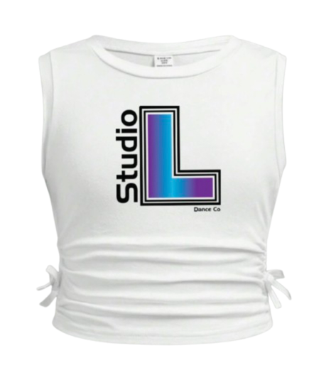 WHITE CROP TANK SIDE TIE