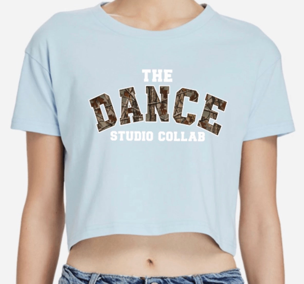 COLLAB BLUE CROP TEE