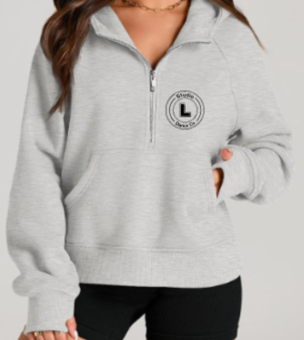 Half Zip Crop Sweatshirt