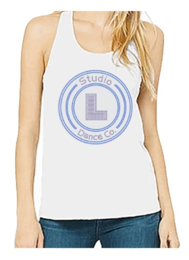 Flowy White Racerback Tank